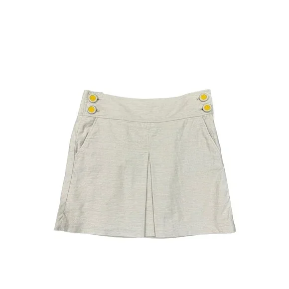 J Crew Linen Blend A Line Skirt Size 8 EUC - Picture 1 of 7